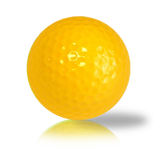 New Yellow Blank Balls Used Golf Balls - Main Image