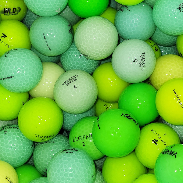 Assorted Green Crystal Mix Used Golf Balls - Halfpricegolfballs.com