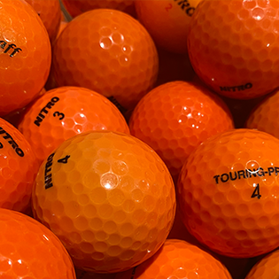 Bulk Assorted Orange Mix Used Golf Balls - Halfpricegolfballs.com