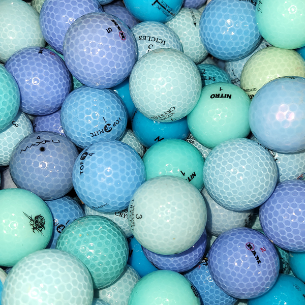 Assorted Blue Crystal Mix Used Golf Balls - Halfpricegolfballs.com