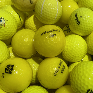 Bulk Assorted Yellow Mix Used Golf Balls - Halfpricegolfballs.com