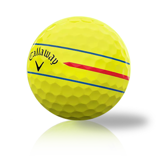 Custom Callaway Chrome Soft Triple Track 360 Yellow 2024 Used Golf Balls - Halfpricegolfballs.com