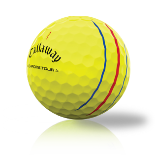 Custom Callaway Chrome Tour Triple Track Yellow 2024 Used Golf Balls - Halfpricegolfballs.com