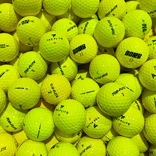 Custom Top Flite Yellow Mix Used Golf Balls - Halfpricegolfballs.com