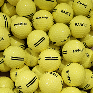 Bulk Yellow Practice Range Balls Used Golf Balls - Halfpricegolfballs.com