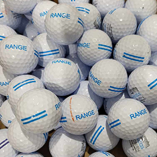Bulk Blue Stripe Practice Range Balls Used Golf Balls - Halfpricegolfballs.com
