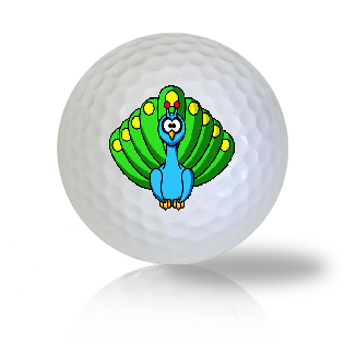 Cute Sitting Peacock Golf Balls - Half Price Golf Balls - Canada's Source For Premium Used & Recycled Golf Balls
