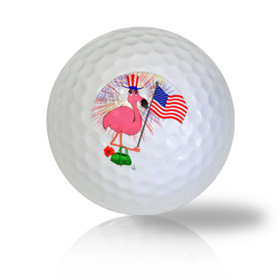 Flamingo Celebrating the 4th of July Golf Balls - Half Price Golf Balls - Canada's Source For Premium Used & Recycled Golf Balls