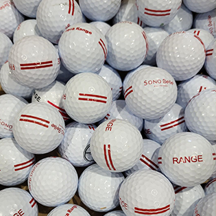 Bulk Red Stripe Practice Range Balls Used Golf Balls - Halfpricegolfballs.com