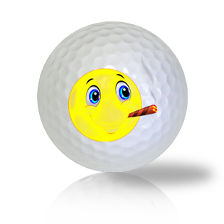 Cigar Smoking Emoticon Golf Balls - Half Price Golf Balls - Canada's Source For Premium Used & Recycled Golf Balls