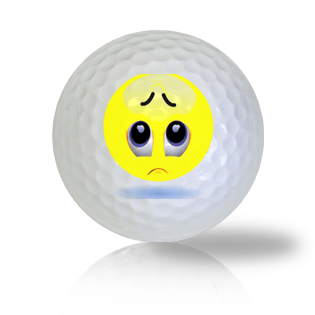 Worried And Stressed Emoticon Golf Balls - Half Price Golf Balls - Canada's Source For Premium Used & Recycled Golf Balls