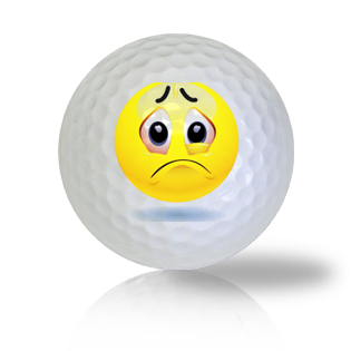 Oh No! Super Sad Emoticon Golf Balls - Half Price Golf Balls - Canada's Source For Premium Used & Recycled Golf Balls