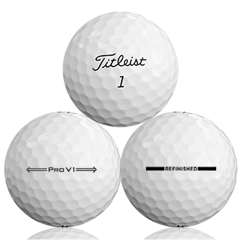 Custom Titleist Pro V1 2021 Refinished (Straight Line) - Halfpricegolfballs.com