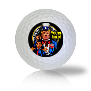 Donald Trump Fires Barack Obama Logo Golf Balls - Half Price Golf Balls - Canada's Source For Premium Used & Recycled Golf Balls