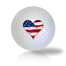 America Flag Heart Golf Balls - Halfpricegolfballs