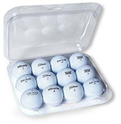 Custom Packaging - Clam Pack (Holds One Dozen Balls) - Half Price Golf Balls - Canada's Source For Premium Used & Recycled Golf Balls