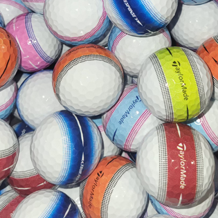 Custom TaylorMade Tour Response Stripe Collectors Mix Used Golf Balls - Halfpricegolfballs.com